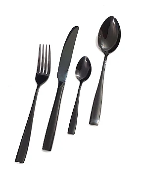 Talheres de inox brilhante - 4 peças - OUTLET