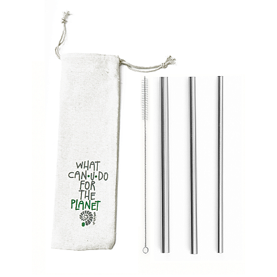 Kit Shake - 1 Canudo shake 8mm + 1 canudo shake 10mm + 1 canudo 12mm + 1 Escova de limpeza + Bag What