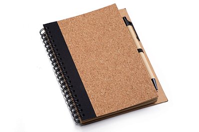Caderno Artesanal de Cortiça + Caneta - OUTLET