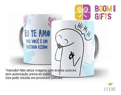 Caneca Xícara Porcelana Namorados Amantes Presente Florky