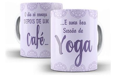 Caneca Porcelana Café Yoga Presente Xícara