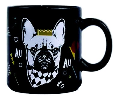CANECA PRETA CACHORRO AMOR