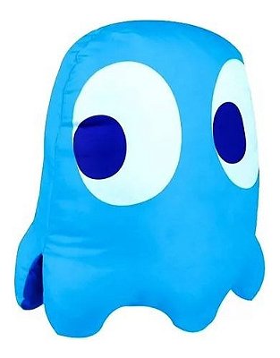 Almofada Pac Man Fantasma Azul Inky - Reversível