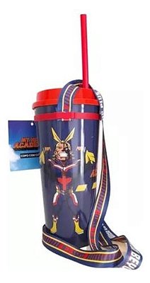 Copo Com Canudo E Fita My Hero Academia All Might