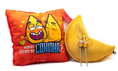Almofadas Namorados Todo Amor é uma delícia + canudos de inox