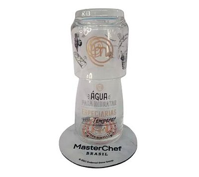 Moringa de Vidro 500ml com Copo e Tapetinho Masterchef