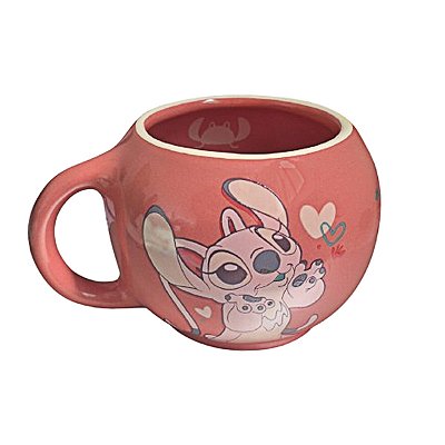Caneca De Cerâmica Stich Rosa - Angel