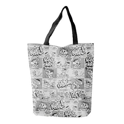 Bolsa Sacola Quadrinhos Preto Branco -Turma da Monica