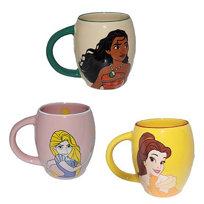 Kit 3 Canecas Das Princesas