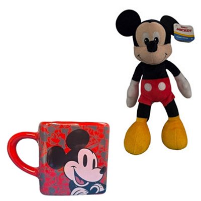 Kit Caneca e Boneco Mickey