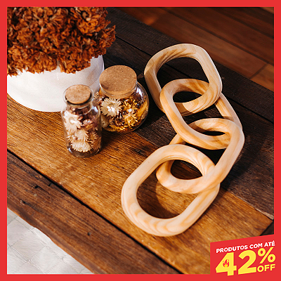 Elo Decorativo - 4 Peças para Mesa/Aparador