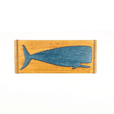 Quadro Artesanal em Alto Relevo - Baleia Azul