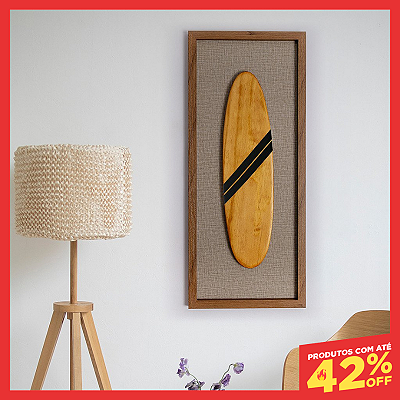 Quadro Artesanal Prancha de Surf - Modelo 02 (70x30cm)