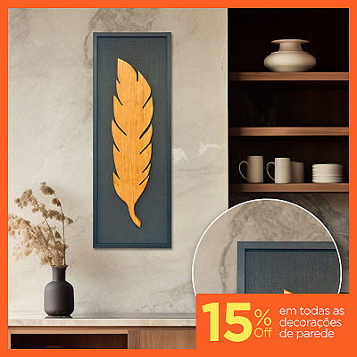 Quadro Pena em Alto Relevo - C/Moldura - (100x35cm)