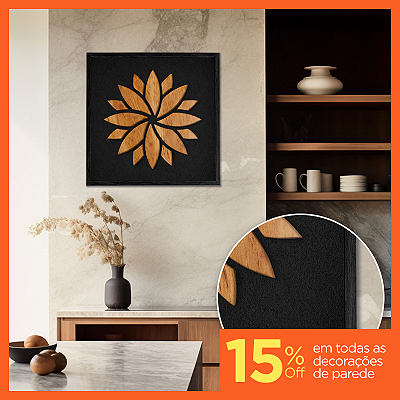 Quadro Mandala em Alto Relevo - C/Moldura