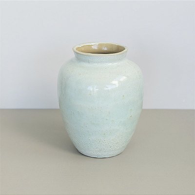 Vaso em Cerâmica Mod: Moka de 15x12 - Cor: Erva Doce