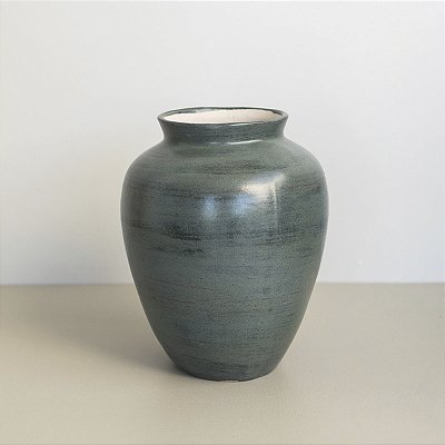 Vaso em Cerâmica Mod: Moka de 15x12 - Cor: Betty Blue