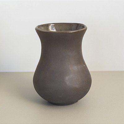 Vaso em Cerâmica Mod: Savana de 15x12cm - Cor: Terracota Escuro