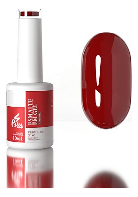 Psiu - Esmalte em Gel Led/UV N° 62 Vermelho 10ml