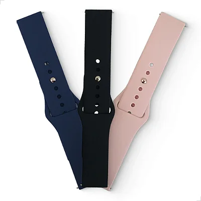 Pulseira Silicone 22 mm - Botão de pressão / Encaixe de Pino