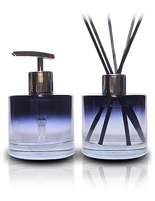 Kit Lavabo Picolo Luxo com Saboneteira e Difusor , Capacidade 200 ml
