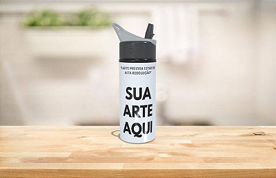Garrafa Alumínio: Personalizada (Com Logo ou Foto)