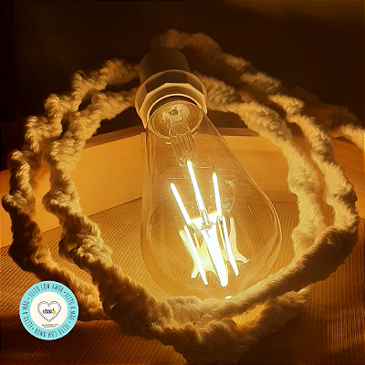 Luminária Pendente em Macramê