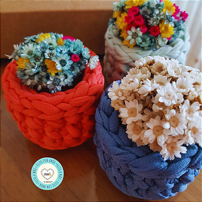 Mini Cachepô em crochê