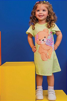 Vestido em Meia Malha - Kukiê Ursinha
