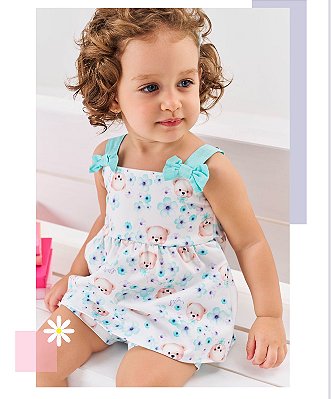 Conjunto Infantil menina- Mundo Cinti ursinhos azul