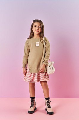 Vestido Infantil Menina com Bolsa Mundo Cinti