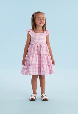 Vestido Mon Sucré Rosa Listrado