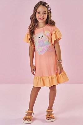 Vestido Kukiê Infantil Menina em Meia Malha