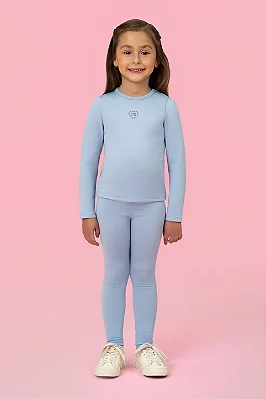 Conjunto Infantil Menina Mon Sucré Térmico Azul