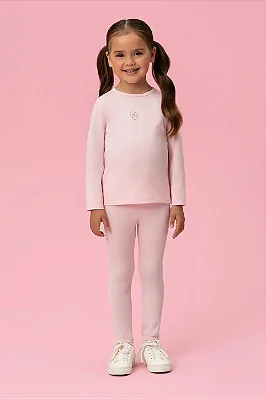 Conjunto Infantil Menina Mon Sucré Térmico Rosa