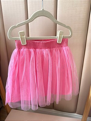 Saia Infantil Mon Sucré Inverno Tule Rosa