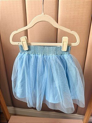Saia Infantil Mon Sucré Inverno Tule Azul