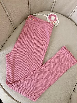 Calça Mon Sucré Canelada Premium - Rosa