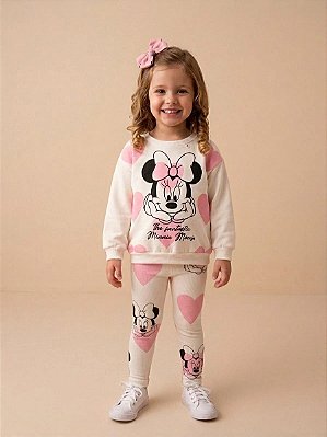 Conjunto Infantil Menina Minnie em Moletom Premium