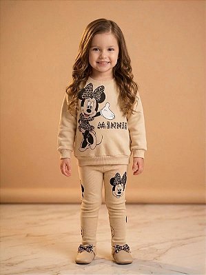 Conjunto Infantil Menina Minnie Oncinha Moletom