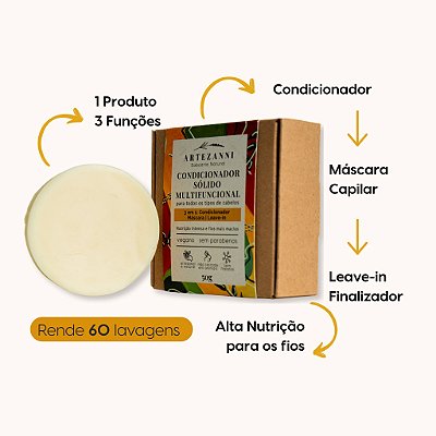 Condicionador Sólido Multifuncional - 3 em 1