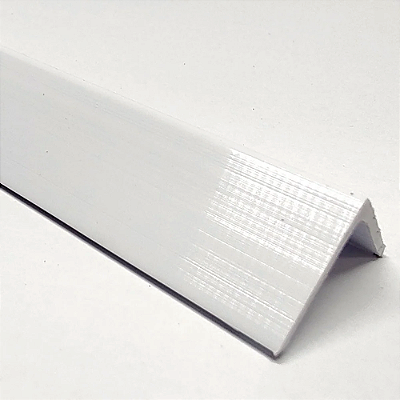 Cantoneira em PVC Branco - 13, 16, 19, 21, 22, 25, 35 e 40 mm | Perfil Plástico para Acabamento