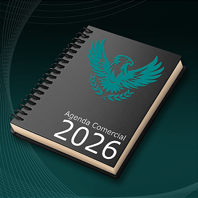 Agenda Empresarial Personalizada 2026 - Modelo Comercial A5 Wire-O com a sua Marca