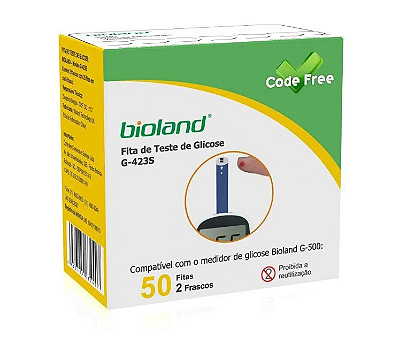 Fita de Teste de Glicose Bioland G-423S