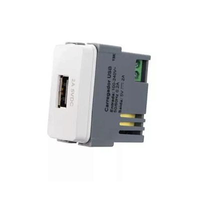 Módulo Tomada USB Carregador 2A Bivolt B3 MarGirius