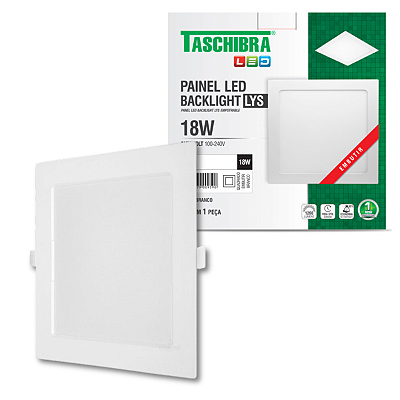 Painel De Led 18W Lys Quadrado Embutir Bivolt Taschibra