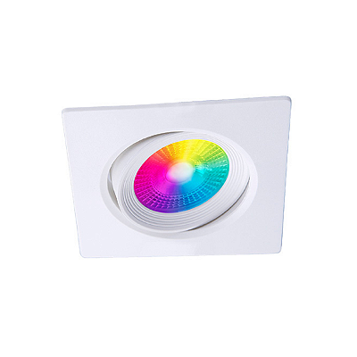 Spot De Led Embutir Quadrado Smart Led 5W RGB Bivolt Taschibra