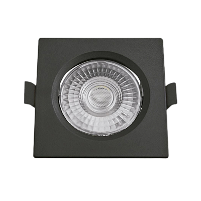 Spot de Led 5w Embutir Preto Alltop Quadrado Bivolt Taschibra