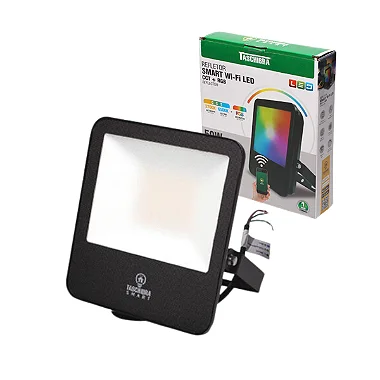 Refletor Led Smart 50w RGB Inteligente Wi-fi Taschibra