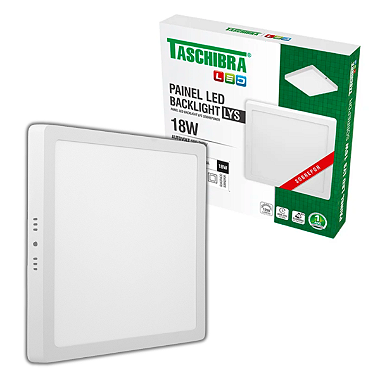 Painel De Led 18W Lys Quadrado Sobrepor Bivolt Taschibra